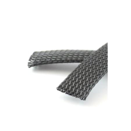 Delfingen Cable Sleeve, 0.52 in Max Bundle Dia., 1 ft, Polyester, Black 000000000000120948